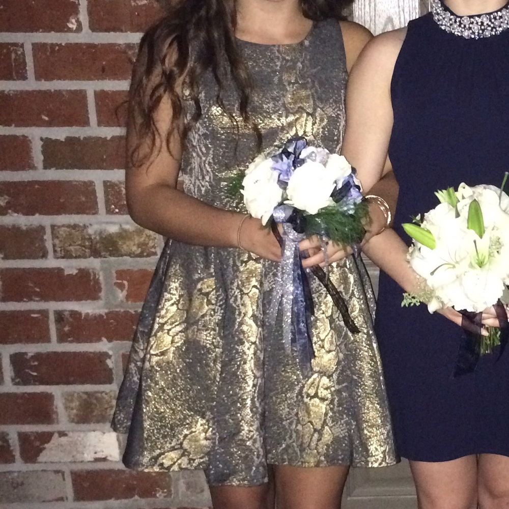 Snake skin printed dress